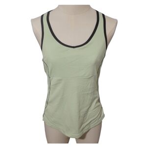 aasics Pale Green Mesh Breathable Racerback Tank Top Size Small